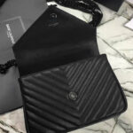 YSL Classic Medium Monogram Saint Laurent College Bag Black
